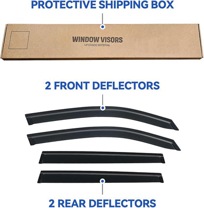 Window Visors Rain Guards for 2019-2024 Subaru Forester, Out-Channel Window - Image 5