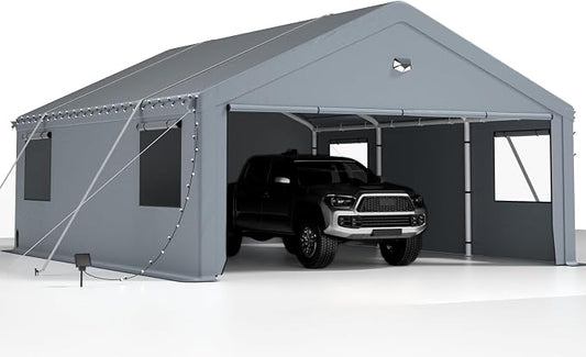 2 Car Carports 20X20 Heavy Duty，Car Ports by Sannwsg
