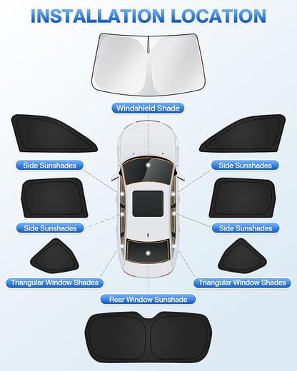 Sunshades for 2025 2026 Subaru Forester Accessories Windshield Sun Shade Side - Image 5