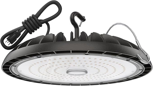 LED High Bay Light 200W, 30000LM 5000K Bright UFO High Bay Light by DEMILARE