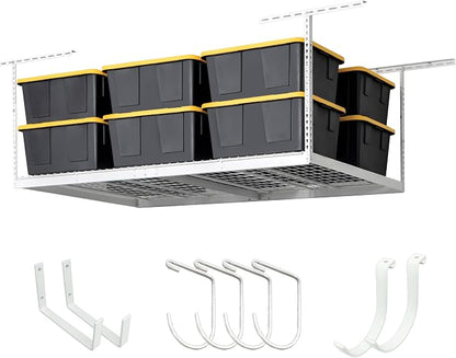 SafeRacks 4 ft x 8 ft Overhead Storage Rack Adjustable 24 in - 45in Height - Image 2