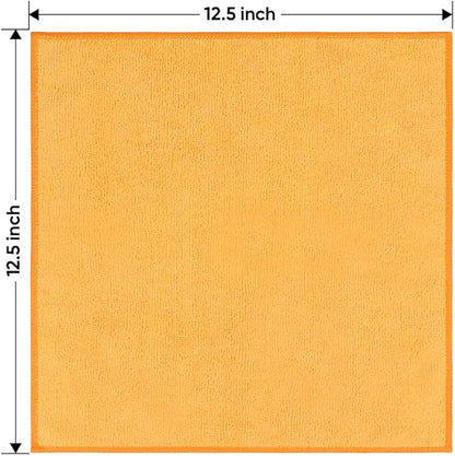 HOMEXCEL Yellow Microfiber Cleaning Cloths 12 Pack, 12.5 x 12.5 inch Microfiber - Image 2