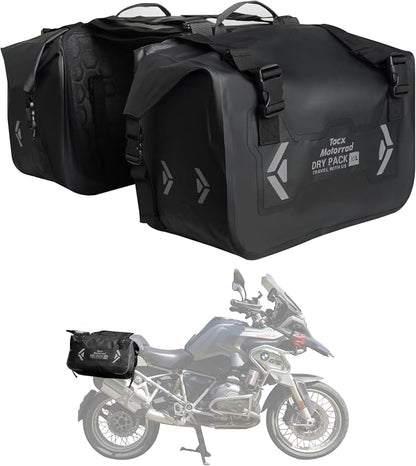 Motorcycle Saddle Bags Tail Bag, 30L Roll-top Waterproof Motor Detachable Side by TACXMOTORRAD