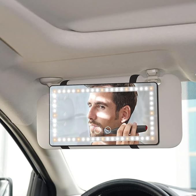 Car Sun Visor Vanity Makeup Mirror, Universal - Image 2