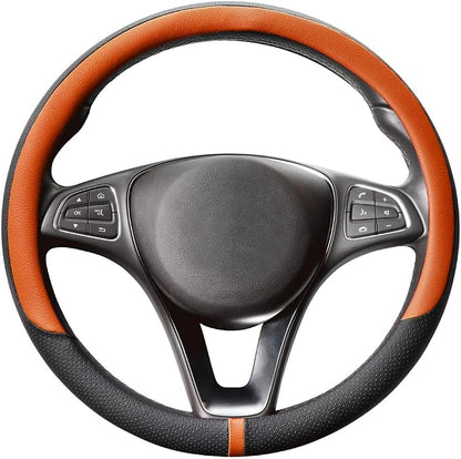 COFIT Breathable Car Steering Wheel Cover 15 inch Auto Universal Leather Wrap by COFIT