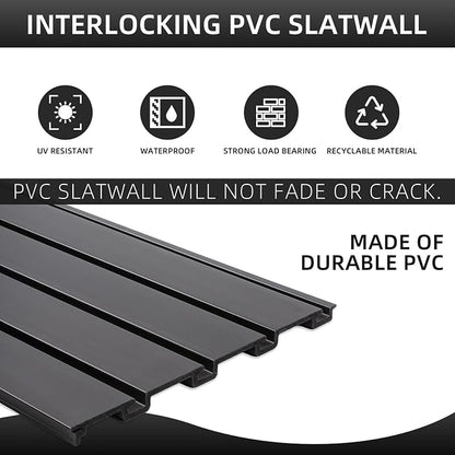 Slat Wall Paneling Garage Wall Organizer, PVC Black Slatwall Panels 2 Pack 4x8 - Image 3