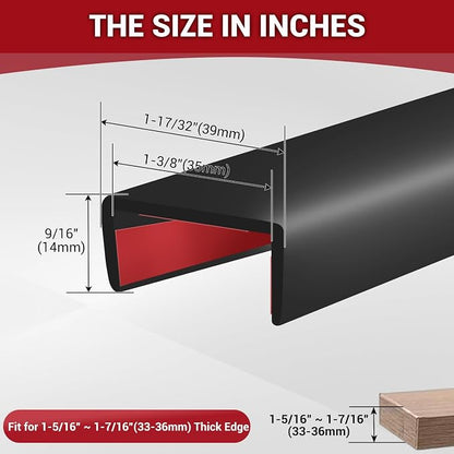 Rubber Edge Trim, Flexible Self-Adhesive U Shaped Peel and Stick Edge Banding - Image 2