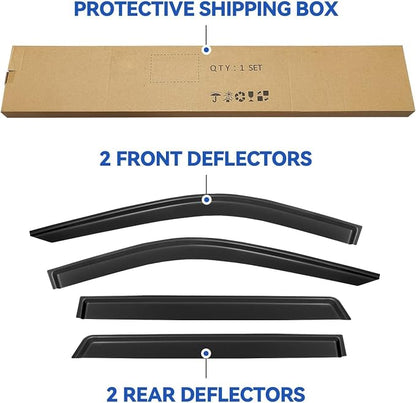 Window Visors Rain Guards for 2021 2022 2023 2024 2025 Chevy Tahoe, Out-Channel - Image 4