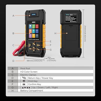 AUTOOL Car Battery Tester 12V 24V Automotive Battery Load Tester 30-2000 CCA - Image 9