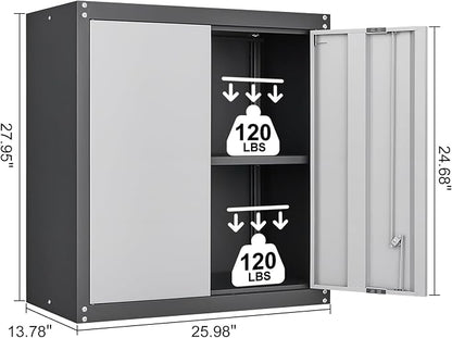 LUCYPAL Garage Wall Cabinet, Metal Wall Storage Cabinet - Image 3