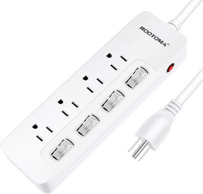 Appliance Extension Cord with Individual Switches on Off - 6 FT by ROOTOMA