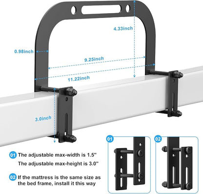 YUOROS Mattress Retainer Bar Keep Mattress Stopper from Sliding Slide Stopper - Image 7