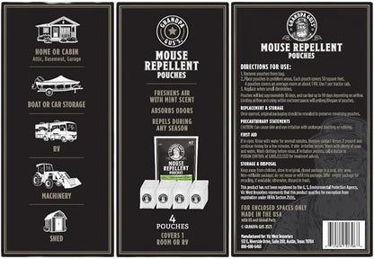 Grandpa Gus's Natural Mouse Repellent Pouches, Cinnamon/Peppermint Oils Repel - Image 7