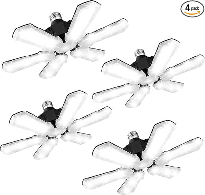 TANBABY Upgrade LED Garage Lights 4 Pack, Total 60000LM Deformable Garage Light by Tanbaby