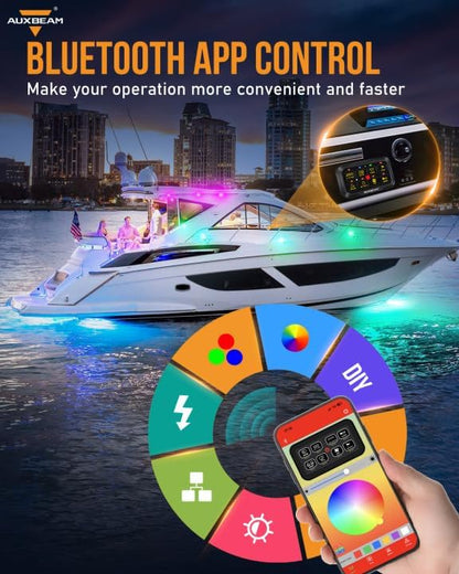Auxbeam RGB Bluetooth 8 Gang Switch Panel AR-820 Toggle Momentary Pulsed Switch - Image 7
