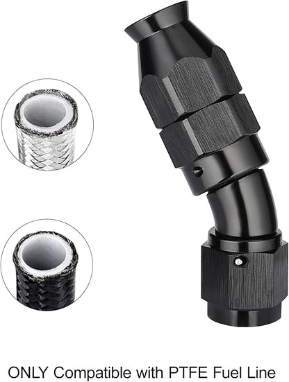 EVIL ENERGY 4AN 30 Degree PTFE One Piece Full Flow End Hose Fitting Aluminum - Image 5
