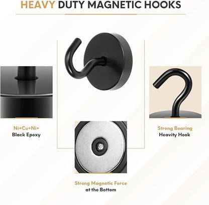 Neosmuk Magnetic Hooks, Cruise Ship Essentials, 120lb+ Heavy Duty Magnetic Hooks - Image 5