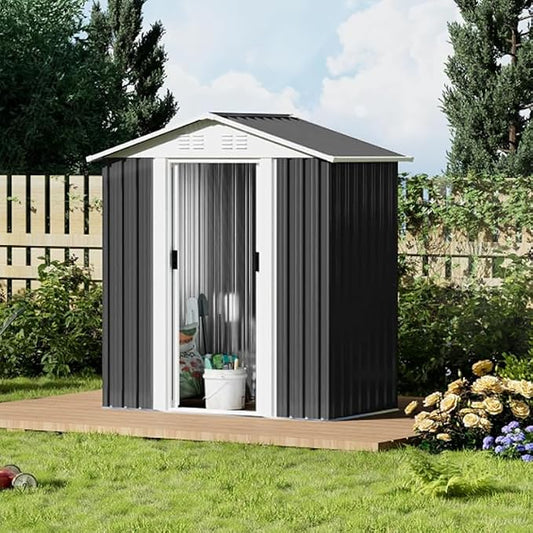 5x3 FT Outdoor Storage Shed, Metal Garden Shed by BNSPLY