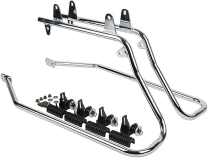 XFMT Vivid Black Motorcycle Saddlebags Hard Saddle Bags W/Chrome Conversion - Image 5