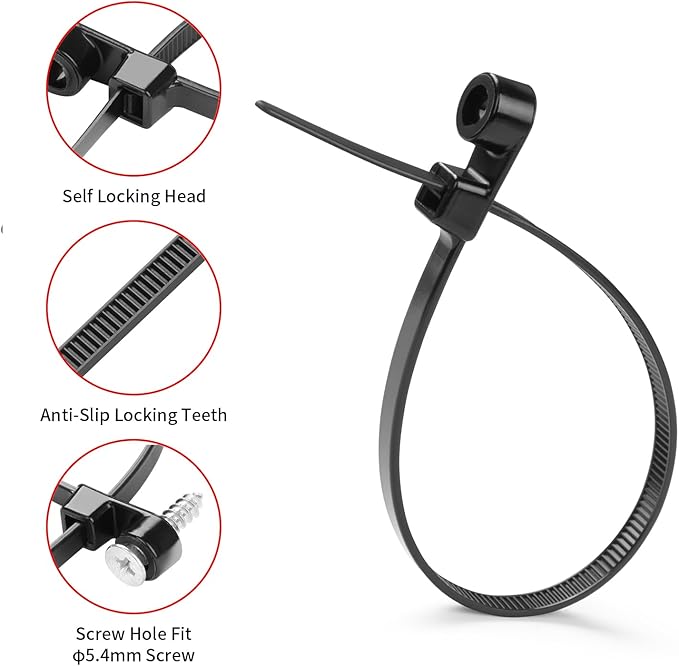 1000 PCS 12 inch Black Zip Ties - Image 4