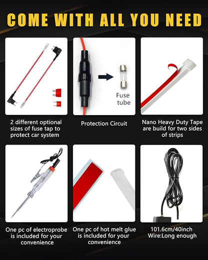 YM E-Bright Led Hood Light Strip Flexible Waterproof Dynamic Scan Start Up - Image 6