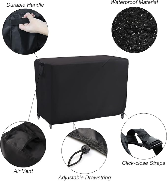 Kingling Outdoor Prep Table Cover 48 Inch, Waterproof Stainless Steel Table - Image 4