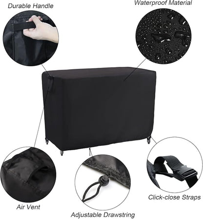 Kingling Outdoor Table Cover for Wicker Bar Cart, 48 Inch Waterproof Patio Bar - Image 3