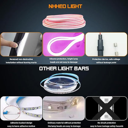 Car LED Strip Light For Trunk, 79Inch IP67 Silicone Waterproof Neon Light Strip - Image 3