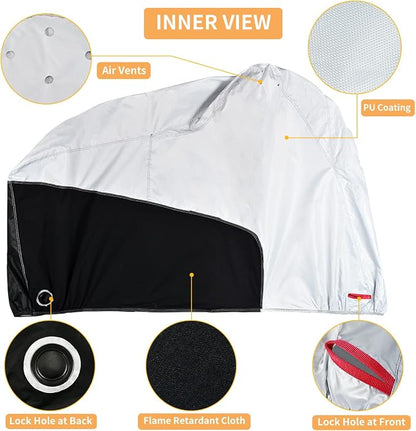 Coverado Motorcycle Cover Waterproof, All Weather Protection Outdoor Full - Image 3