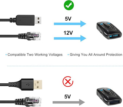 Radar Detector Cord, USB to RJ11 Cable, RJ11 Plug Power Cable, - Image 3