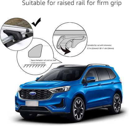 Amazon Basics Cross Rail Roof Rack, 56 inches, Fits up to 49.6" Spans between - Image 6