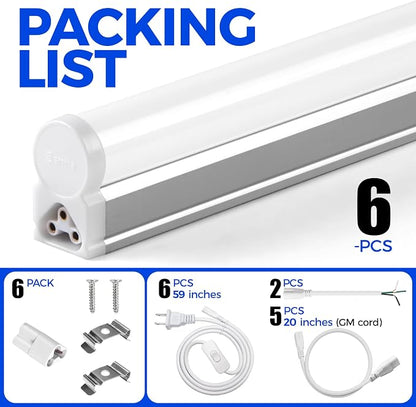 Barrina LED T5 Integrated Single Fixture, Utility Shop Light, Ceiling and Under - Image 8