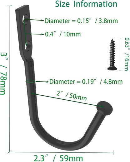Wall Hooks Coat Hook Robe Hanging Robe & Towel Hooks, Utility Hooks Indoor - Image 4