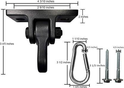 Heavy Duty Black Swing Hangers Screws Bolts Included Over 5000 lb Capacity - Image 4