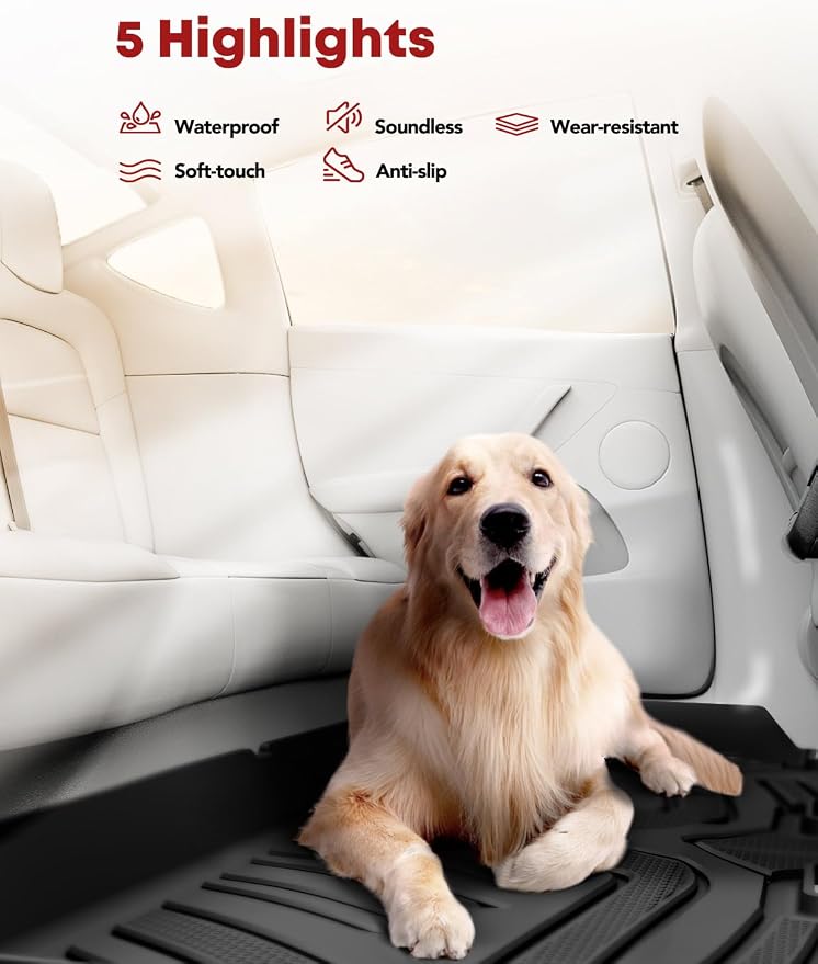 YHTAUTO Floor Mats Fit 2017-2025 Jeep Compass, TPE All Weather Car Mats - Image 6