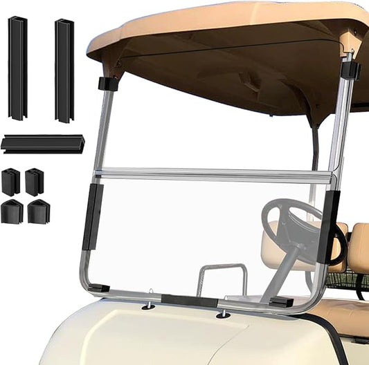 Golf Cart Foldable Windshield 3/16" Thicken Only Fits 2003-2006 Yamaha G22 by Cartalia