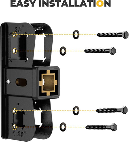 BougeRV Hitch Wall Mount, Adjustable 1.25"/2" Receiver, Heavy Duty 300LBS Bike - Image 4