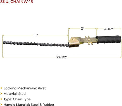Mytee Products 2 Pack 15" Heavy-Duty Oil Filter Chain Wrench - Image 6