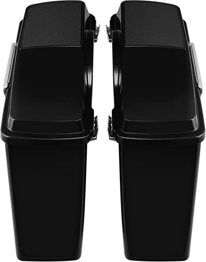 XFMT Glossy Black Hard Saddlebags W/ 6x9 Speaker Lids - Image 4