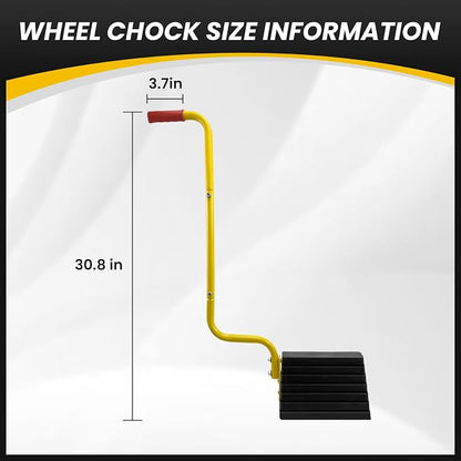 2 Pack Heavy Duty Rubber Wheel Chock - Image 5