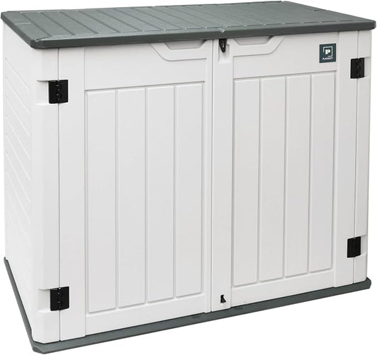 35 Cu.ft Outdoor Storage Shed, Large Resin Storage Box, Waterproof & Lockable by Plainsity