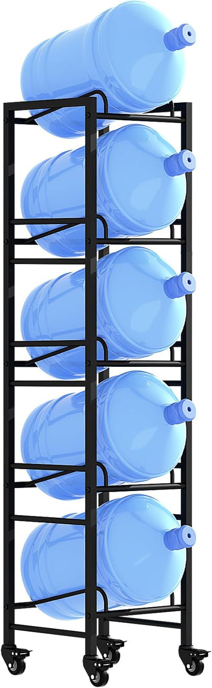 5 Gallon Water Jug Holder, Movable 5 Tier Heavy Duty Water Rack by VORSHAPE