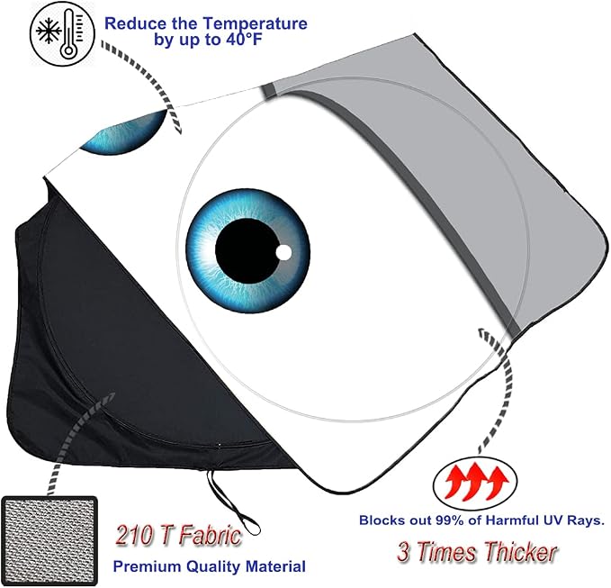 Gven Windshield Sun Shade, 2025 Car Sun Shade Windshield - Image 5
