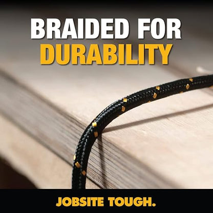 DEWALT Heavy Duty Lightning to USB A Cable — Reinforced Braided Cable - Image 2
