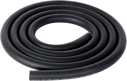 LokoCar Rubber Fuel Hose Line Push Lock 1/4" ID SAE 30R7 NBR 5ft 300PSI Black by GetToKnowEachOther