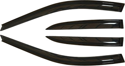 4pcs Outside Mount Style Sun Rain Guard Durable Side Window Wind Deflectors - Image 2
