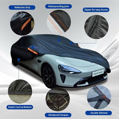 6 Layer Heavy Duty Car Cover Waterproof All Weather Protection - Image 3