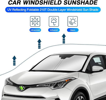 KUST Windshield Sun Shade for Toyota CHR 2018-2023 CH-R Window Cover Sun Visor - Image 2