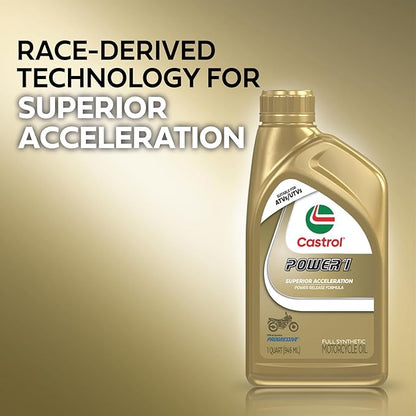 Castrol Power1 4T 10W-40 Full Synthetic Motorcycle Oil, 1 Quart - Image 5