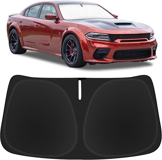 for Charger 2025 Windshield Cover Sunshade Foldable Shield by SLOGENTO
